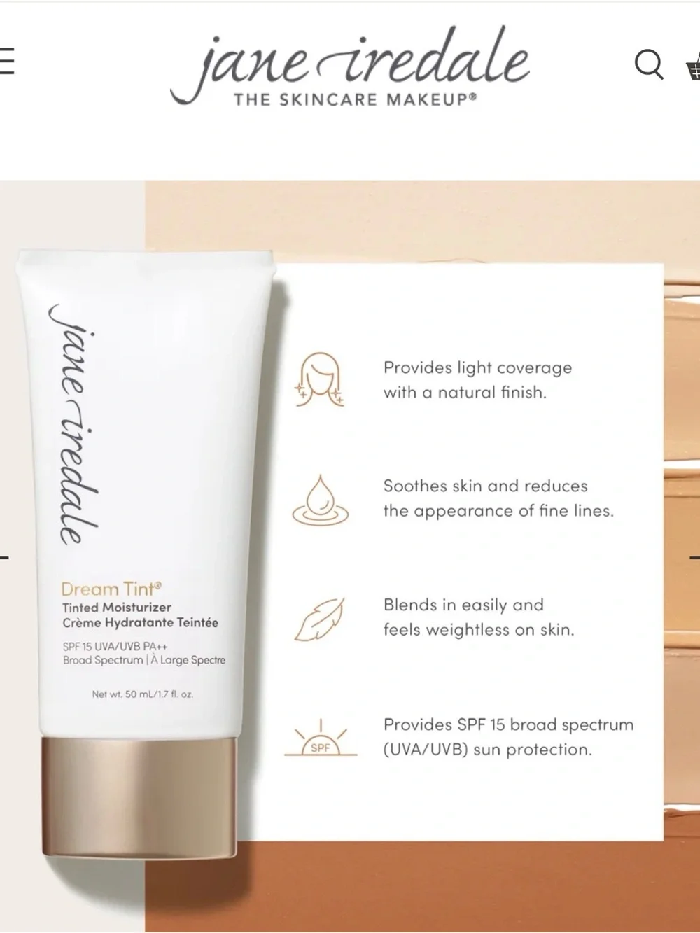 NWT Jane Iredale Light Dream Tint
